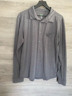 Stio Mens Gray Button Up Shirt